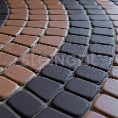 Тротуарная плитка Steingot Классика круговая Темно-коричневая 