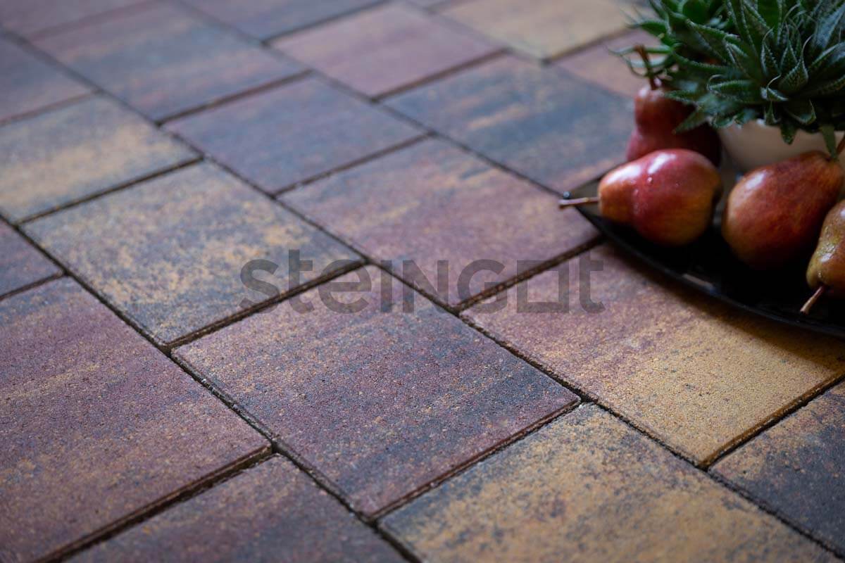 Тротуарная плитка Новый город Агатовый камень (Blend) 60 мм, Steingot