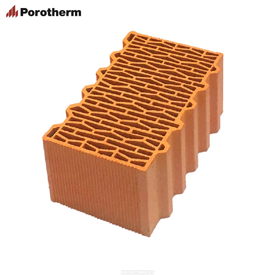 Porotherm 38 Thermo, крупноформатный керамический поризованный блок, ТМ "Porotherm", Wienerberger Россия